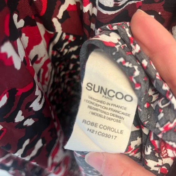 Suncoo France Red and Black Shirt Dress - Picture 7 of 8